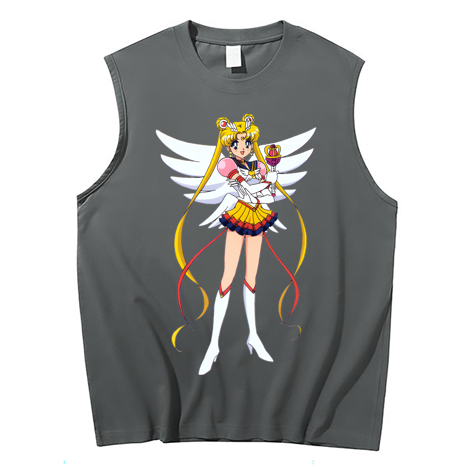 （画像用） 美少女戦士セーラームーン 月野 うさぎ つきの うさぎ Sailor Moon Tsukino Usagi コットン100％タンクトップ（フロントプリント）